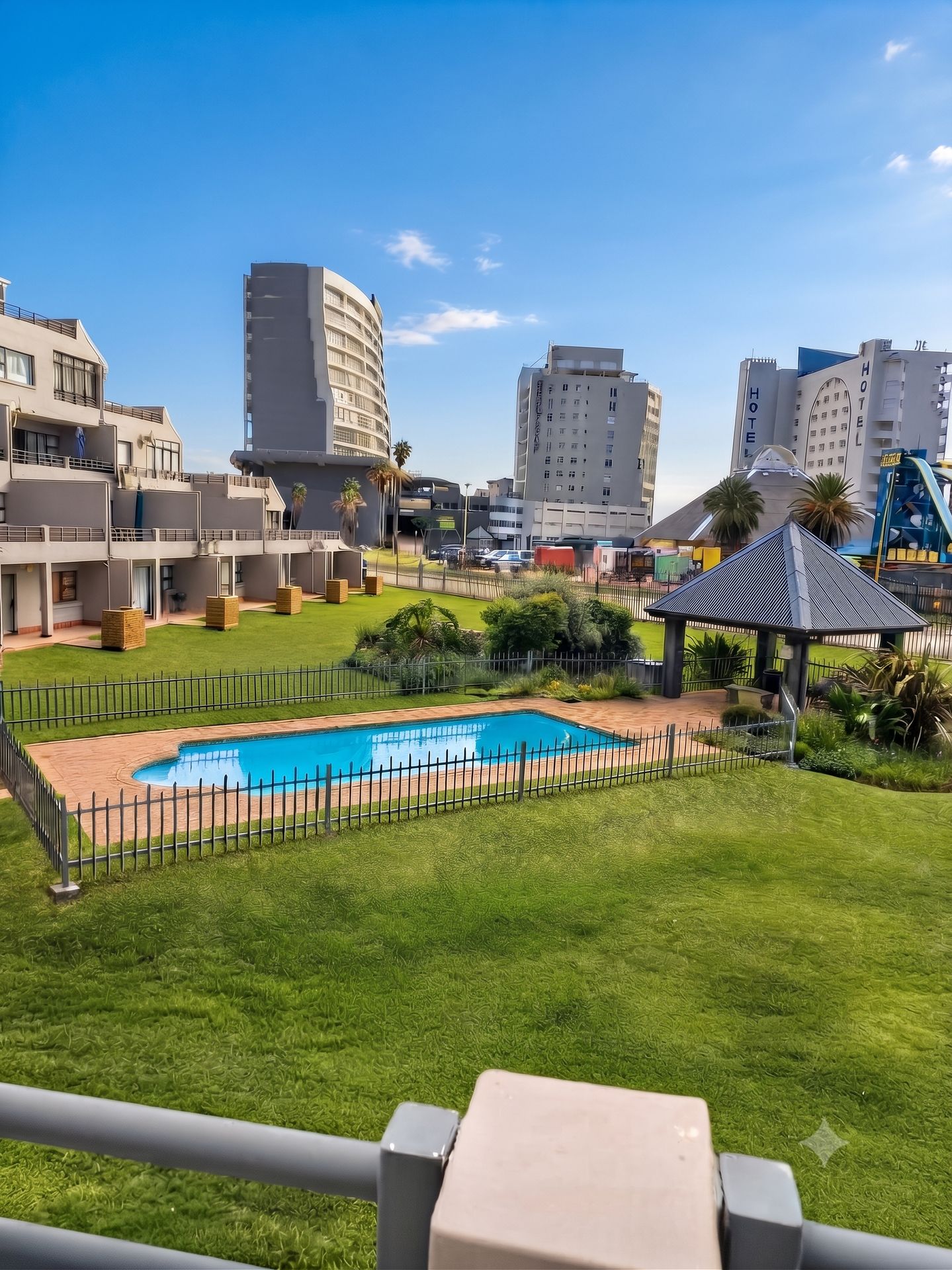 Swimming pool and garden setting